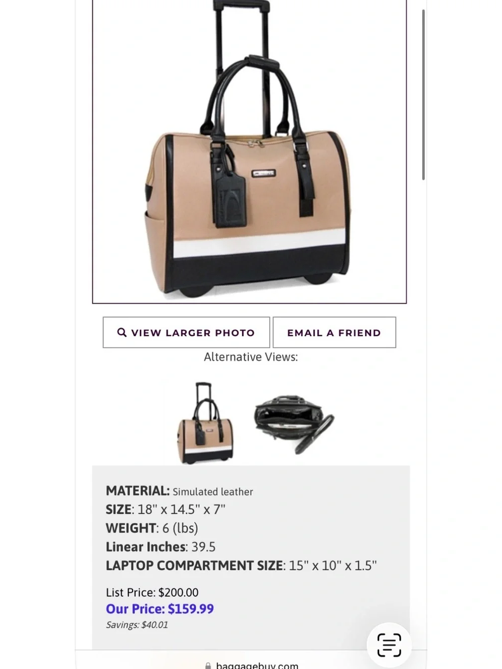 Cabrelli & Co. Fashion Executives Sofia Classic 15